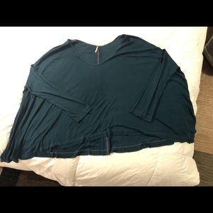 M Free People teal tunic long sleeve